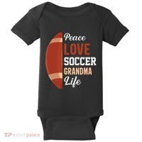Peace Love Soccer Grandma Life Graphic Baby Bodysuit thumb 0