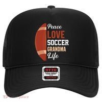Peace Love Soccer Grandma Life Graphic Hat thumb 0