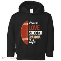 Peace Love Soccer Grandma Life Graphic Toddler Hoodie thumb 0