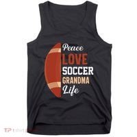 Peace Love Soccer Grandma Life Graphic Tank Top thumb 0