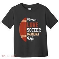 Peace Love Soccer Grandma Life Graphic Toddler T-Shirt thumb 0