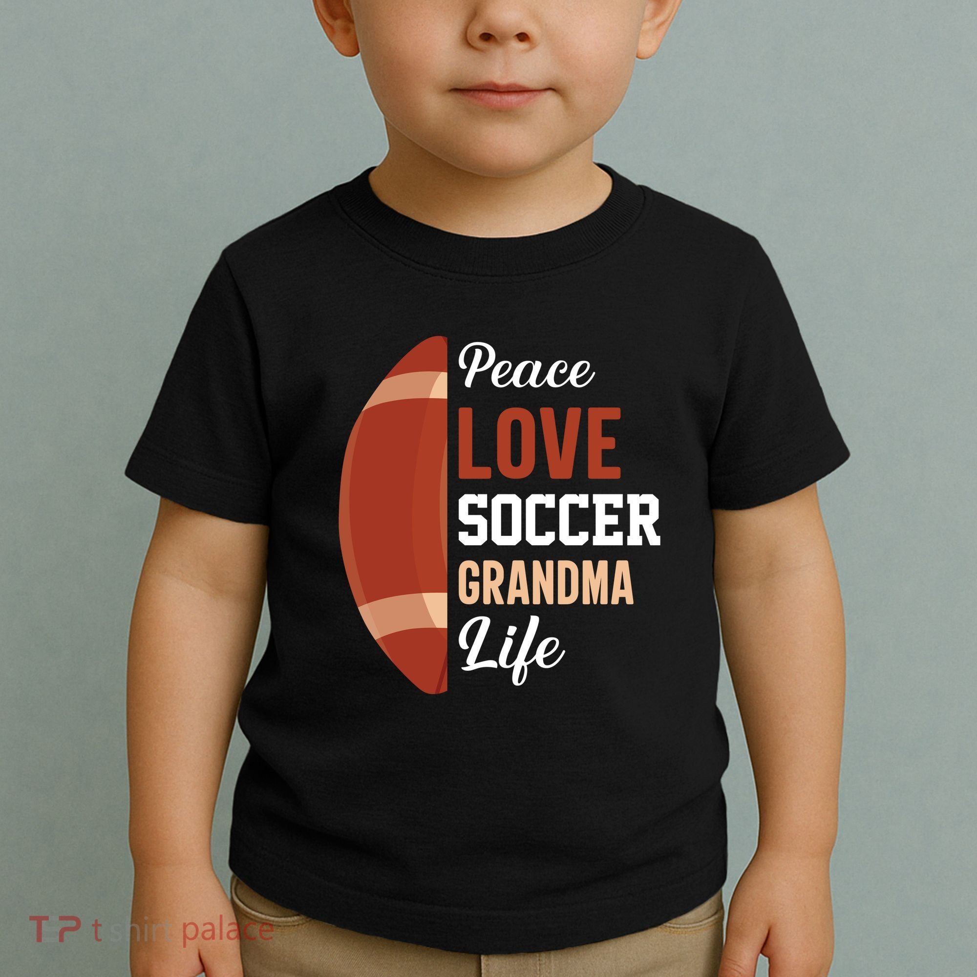 Peace Love Soccer Grandma Life Graphic Toddler T-Shirt