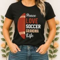 Peace Love Soccer Grandma Life Graphic Women's T-Shirt thumb 2