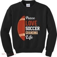 Peace Love Soccer Grandma Life Graphic Kids Sweatshirt thumb 0
