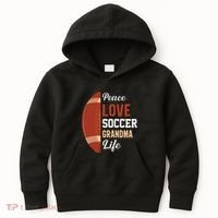 Peace Love Soccer Grandma Life Graphic Kids Hoodie thumb 0