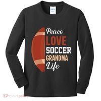 Peace Love Soccer Grandma Life Graphic Kids Long Sleeve Shirt thumb 0