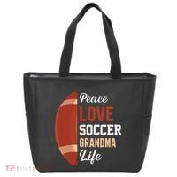 Peace Love Soccer Grandma Life Graphic Tote Bag thumb 0