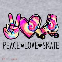 Peace Love Skate Tie Dye Roller Skating For Women's Sweatshirt thumb 2