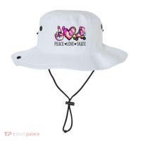 Peace Love Skate Tie Dye Roller Skating For Bucket Hat thumb 0
