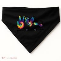 Peace Love Swim Goggles Tie Dye Swimmer Swimming Gift USA-Made Doggie Bandana thumb 0