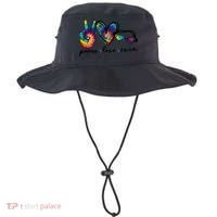 Peace Love Swim Goggles Tie Dye Swimmer Swimming Gift Bucket Hat thumb 0