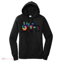 Peace Love Swim Goggles Tie Dye Swimmer Swimming Gift Women's Hoodie thumb 0