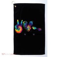 Peace Love Swim Goggles Tie Dye Swimmer Swimming Gift Golf Towel thumb 0