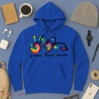 Peace Love Swim Goggles Tie Dye Swimmer Swimming Gift Hoodie thumb 3