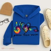 Peace Love Swim Goggles Tie Dye Swimmer Swimming Gift Hoodie thumb 4