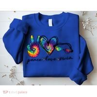 Peace Love Swim Goggles Tie Dye Swimmer Swimming Gift Sweatshirt thumb 2