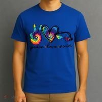 Peace Love Swim Goggles Tie Dye Swimmer Swimming Gift T-Shirt thumb 3