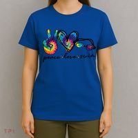 Peace Love Swim Goggles Tie Dye Swimmer Swimming Gift T-Shirt thumb 4