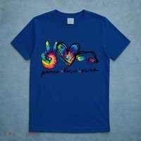 Peace Love Swim Goggles Tie Dye Swimmer Swimming Gift T-Shirt thumb 5