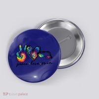 Peace Love Swim Goggles Tie Dye Swimmer Swimming Gift Button thumb 0