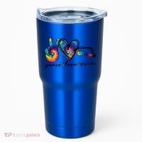 Peace Love Swim Goggles Tie Dye Swimmer Swimming Gift Tumbler thumb 0