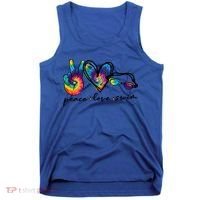 Peace Love Swim Goggles Tie Dye Swimmer Swimming Gift Tank Top thumb 0
