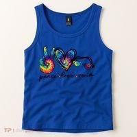 Peace Love Swim Goggles Tie Dye Swimmer Swimming Gift Tank Top thumb 2