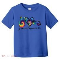 Peace Love Swim Goggles Tie Dye Swimmer Swimming Gift Toddler T-Shirt thumb 0