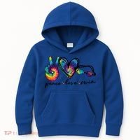 Peace Love Swim Goggles Tie Dye Swimmer Swimming Gift Kids Hoodie thumb 0