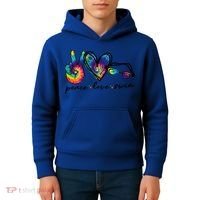 Peace Love Swim Goggles Tie Dye Swimmer Swimming Gift Kids Hoodie thumb 4