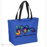 Peace Love Swim Goggles Tie Dye Swimmer Swimming Gift Tote Bag thumb 2