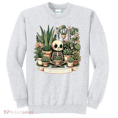 Plant Lover Skeleton Design  Sweatshirt