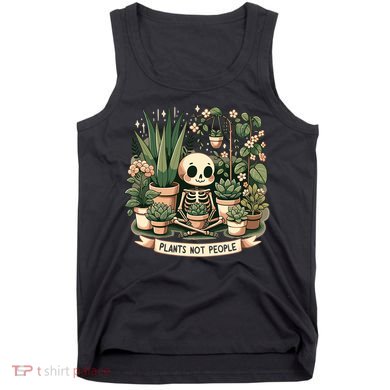 Plant Lover Skeleton Design  Tank Top