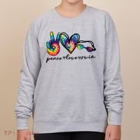 Peace Love Swim Goggles Tie Dye Swimmer Swimming Cool Gift Women's Sweatshirt thumb 0