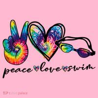 Peace Love Swim Goggles Tie Dye Swimmer Swimming Cool Gift Coaster thumb 2