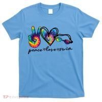 Peace Love Swim Goggles Tie Dye Swimmer Swimming Cool Gift T-Shirt thumb 0