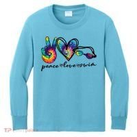 Peace Love Swim Goggles Tie Dye Swimmer Swimming Cool Gift Kids Long Sleeve Shirt thumb 0