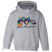 Peace Love Swim Goggles Tie Dye Swimmer Swimming Cool Gift Toddler Hoodie thumb 0