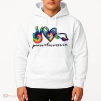 Peace Love Swim Goggles Tie Dye Swimmer Swimming Cool Gift Hoodie thumb 2