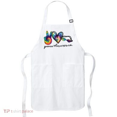 Peace Love Swim Goggles Tie Dye Swimmer Swimming Cool Gift Apron