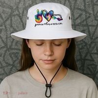 Peace Love Swim Goggles Tie Dye Swimmer Swimming Cool Gift Bucket Hat thumb 3
