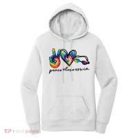 Peace Love Swim Goggles Tie Dye Swimmer Swimming Cool Gift Women's Hoodie thumb 0