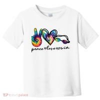 Peace Love Swim Goggles Tie Dye Swimmer Swimming Cool Gift Toddler T-Shirt thumb 0