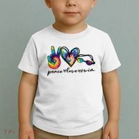 Peace Love Swim Goggles Tie Dye Swimmer Swimming Cool Gift Toddler T-Shirt thumb 2