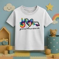 Peace Love Swim Goggles Tie Dye Swimmer Swimming Cool Gift Toddler T-Shirt thumb 3