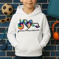 Peace Love Swim Goggles Tie Dye Swimmer Swimming Cool Gift Kids Hoodie thumb 2