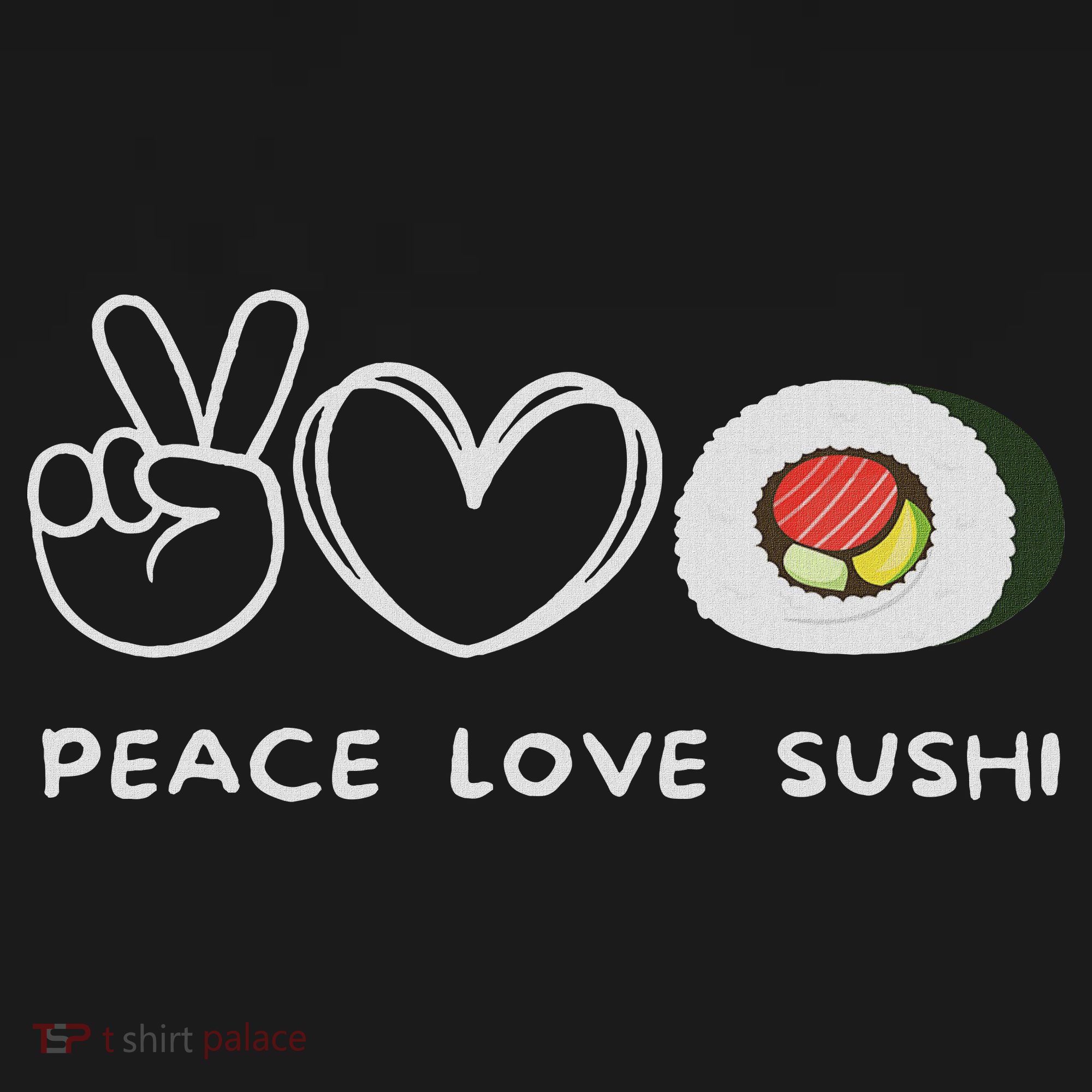Peace, Love Sushi Retro Sushi Lover Japanese Food Lover Apron
