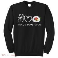 Peace, Love Sushi Retro Sushi Lover Japanese Food Lover Sweatshirt thumb 0