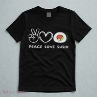 Peace, Love Sushi Retro Sushi Lover Japanese Food Lover T-Shirt thumb 5