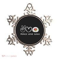 Peace, Love Sushi Retro Sushi Lover Japanese Food Lover Ornament thumb 0